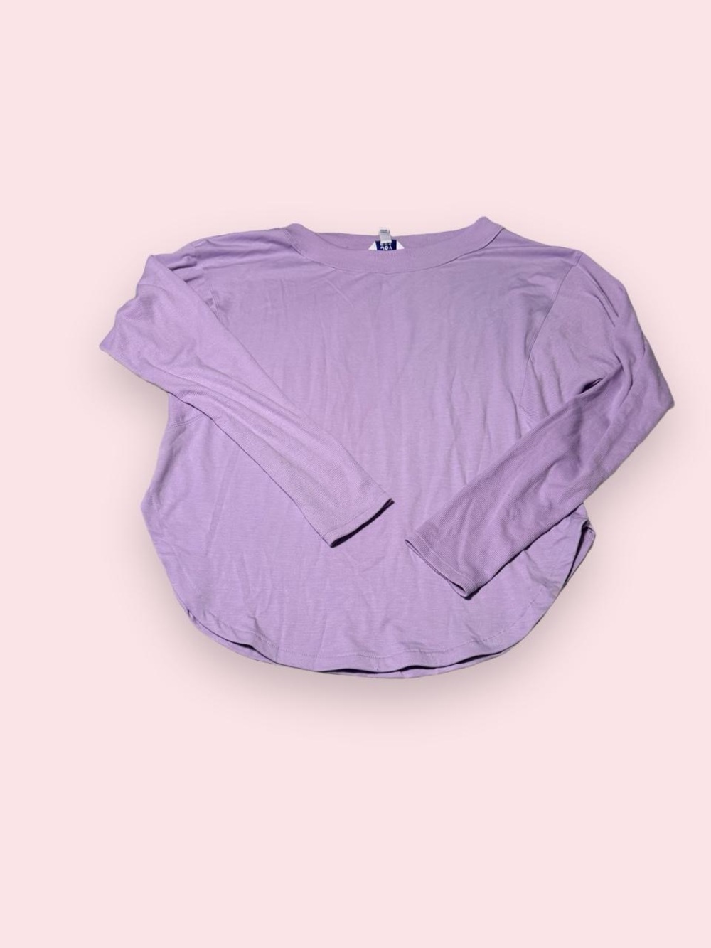JoyLab Lavender Long Sleeve athleisure Crew Top